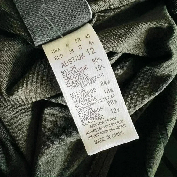 New JETS Jessica Allen One Piece Swimsuit Khaki High Neck Sz 8 - Picture 9 of 11